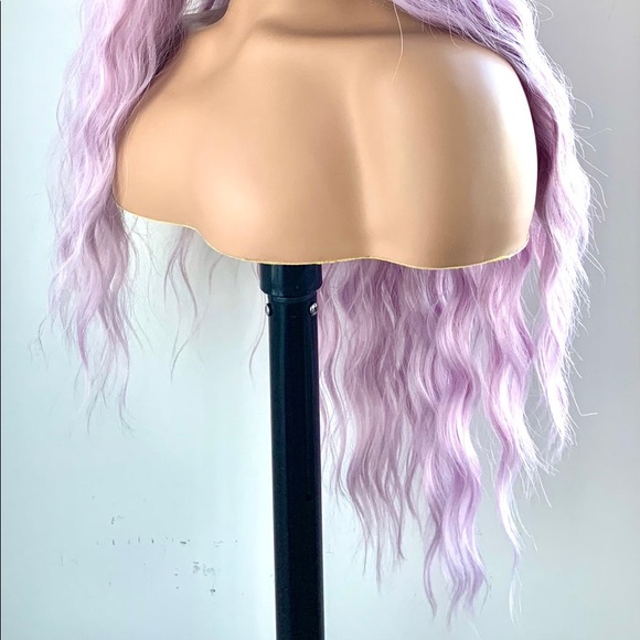 Gorgeous Lilac Pearl Loose Wave Premium Fiber Lace Front Wig - Picture 10 of 15